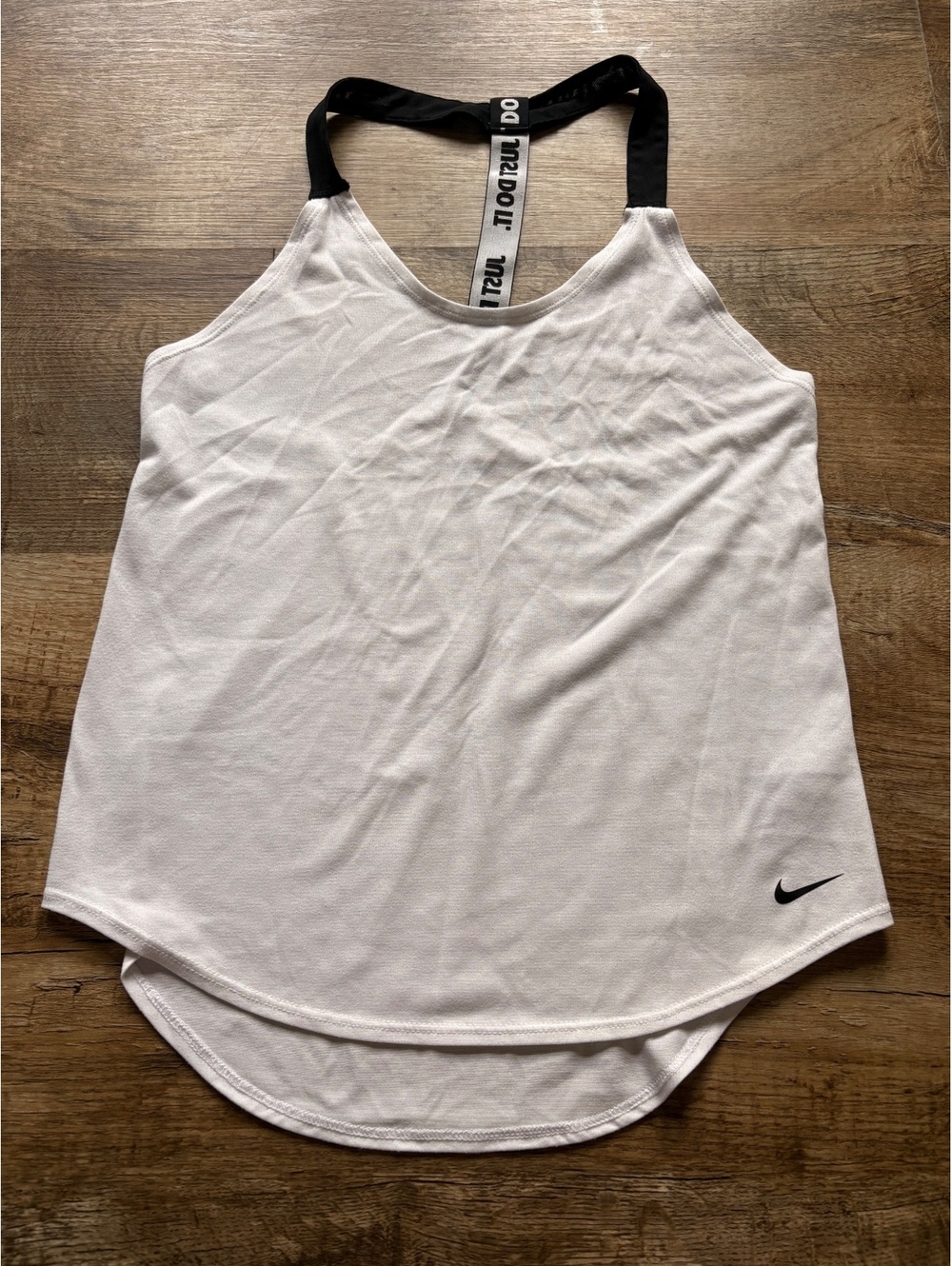Nike Dri-FIT White and Black Racerback Tank Top Size XS